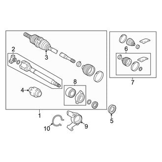 Toyota OE - Front Suspension - Drive Axles (Limited / Platinum / XLE)