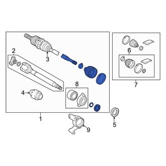 Toyota OE - Front Left CV Axle Assembly