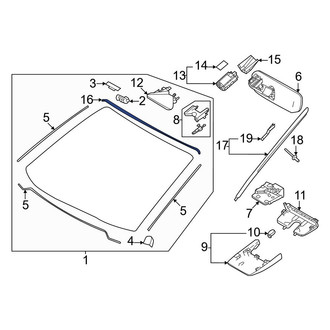 Toyota OE - Front Upper Windshield Molding