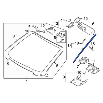 Toyota OE - Front Left Windshield Molding