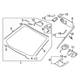 Toyota OE - Windshield Molding Clip