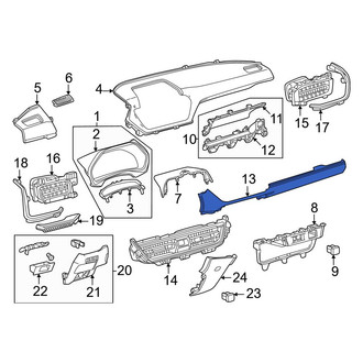 Toyota OE - Front Right Instrument Panel Molding