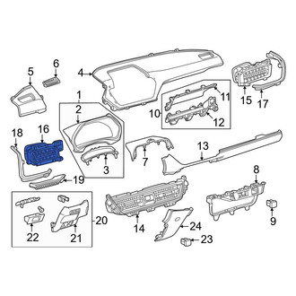 Toyota OE - Front Center Left Dashboard Air Vent