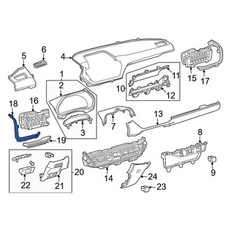 Toyota OE - Front Left Instrument Panel Trim Panel