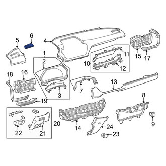 Toyota OE - Left Dashboard Air Vent Trim