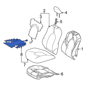 Toyota OE - Front Left Lower Seat Heater Pad