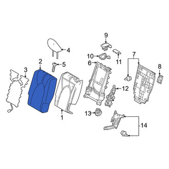 Toyota OE - Center Left Seat Back Cushion Cover