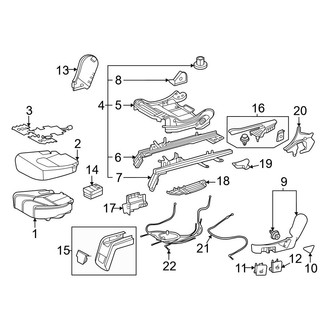 Toyota OE - Seats & Tracks - Second Row Seats (40% Side, Bench Seat, Seat Cushion Components)