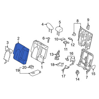 Toyota OE - Center Right Seat Back Cushion Cover