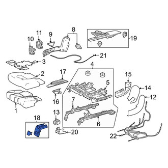 Toyota OE - Seat Track Cover