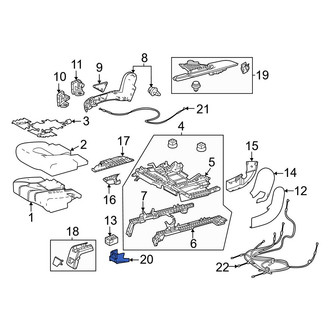 Toyota OE - Center Right Outer Seat Track Cover