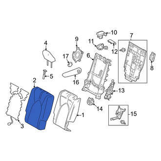 Toyota OE - Center Left Seat Back Cushion Cover