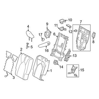 Toyota OE - Seats & Tracks - Second Row Seats (Captain Seat, Driver Side, Seat Back, Components)