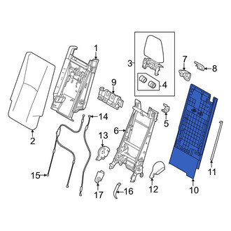 Toyota OE - Rear Left Seat Back Panel