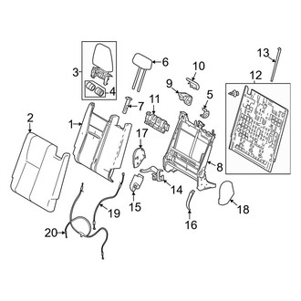 Toyota OE - Seats & Tracks - Third Row Seats (60% Side, Seat Back Components)