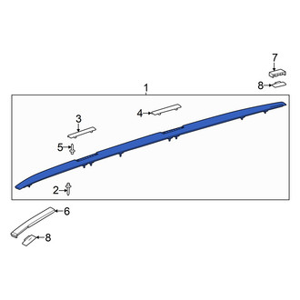 Toyota OE - Left Roof Luggage Carrier Side Rail