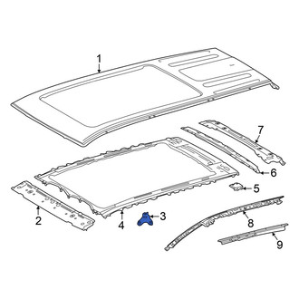 Toyota OE - Left Roof Header Panel Bracket