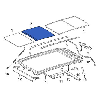 Toyota OE - Rear Sunroof Glass