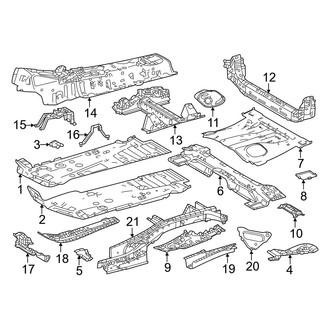 Toyota OE - Pillars, Rocker & Floor - Floor & Rails (LE / Limited / Platinum / XLE)