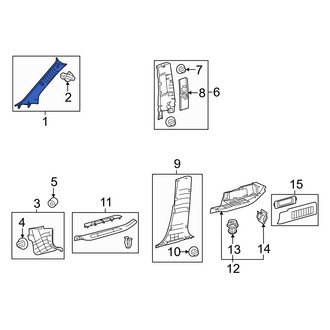 Toyota OE - Left Body A-Pillar Trim Panel