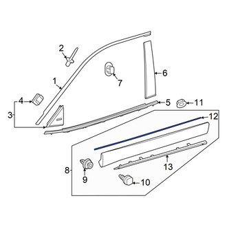 Toyota OE - Front Door Molding Gasket