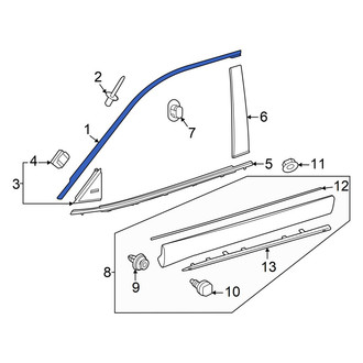 Toyota OE - Front Right Door Reveal Molding