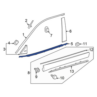 Toyota OE - Front Left Door Belt Molding