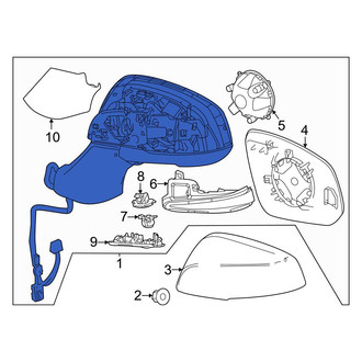 Toyota OE - Front Right Door Mirror