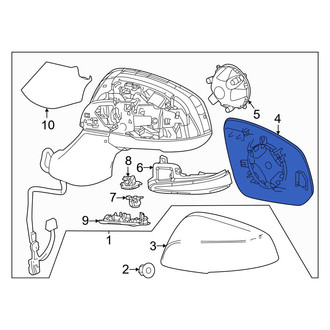Toyota OE - Front Left Door Mirror Glass