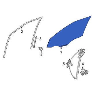 Toyota OE - Front Left Door Glass