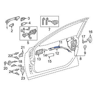 Toyota OE - Front Upper Door Latch Cable