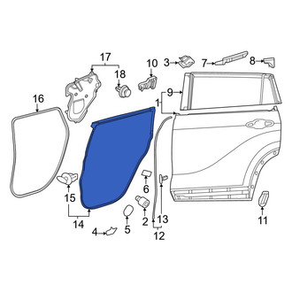 Toyota OE - Rear Right Outer Door Seal