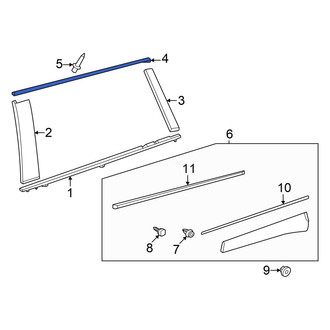 Toyota OE - Rear Left Door Reveal Molding