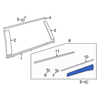 Toyota OE - Rear Left Door Molding