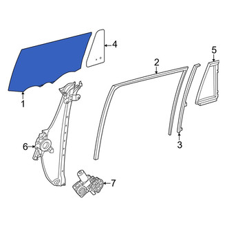 Toyota OE - Front Right Door Glass