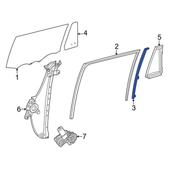Toyota OE - Rear Left Door Window Division Bar