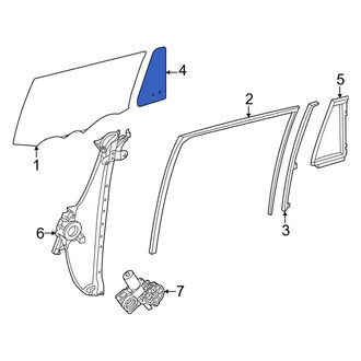 Toyota OE - Rear Left Vent Window Assembly