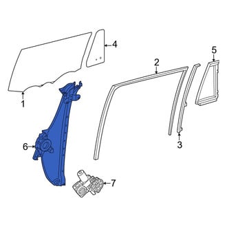 Toyota OE - Rear Right Window Regulator
