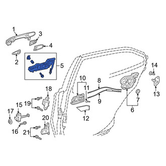Toyota OE - Rear Left Exterior Door Handle Base