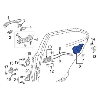 Toyota OE - Rear Left Door Latch Assembly