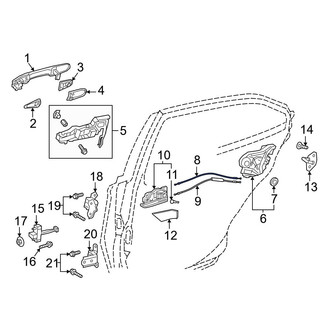 Toyota OE - Rear Door Latch Cable