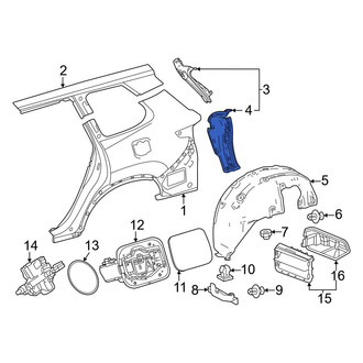 Toyota OE - Rear Left Quarter Panel Gutter