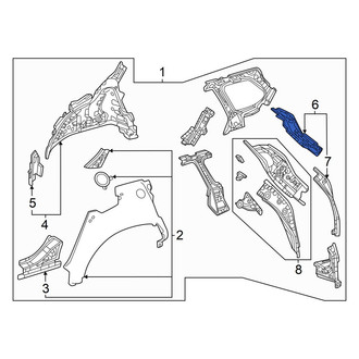Toyota OE - Left Upper Outer Body D-Pillar Reinforcement