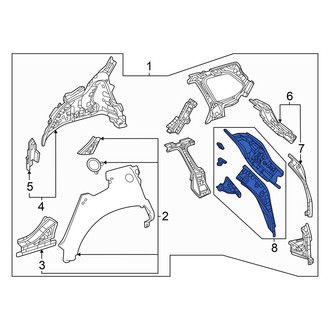 Toyota OE - Left Inner Body D-Pillar Reinforcement