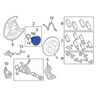Toyota OE - Rear Wheel Bearing and Hub Assembly