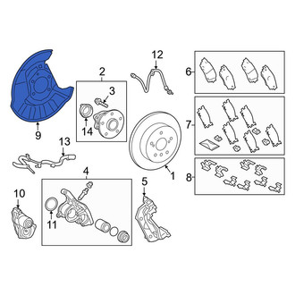 Toyota OE - Rear Right Brake Dust Shield