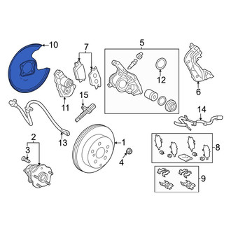 Toyota OE - Rear Left Brake Dust Shield