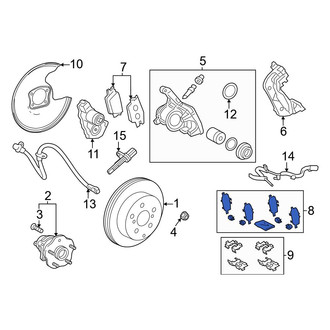 Toyota OE - Rear Disc Brake Pad Shim Kit
