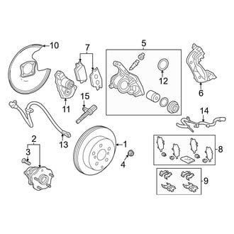 Toyota OE - Rear Suspension - Brake Components