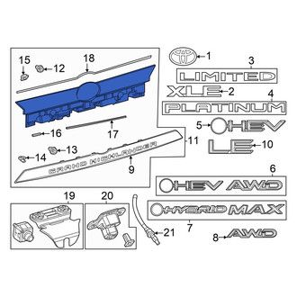 Toyota OE - Rear Liftgate Finish Panel